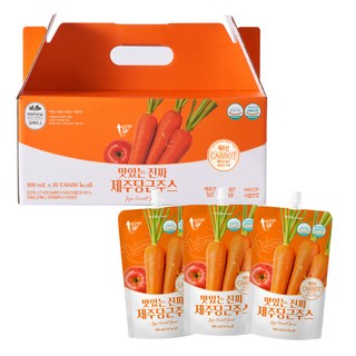 유기농마루 정품 국내산 맛있는 진짜 제주당근주스 20p, 2L, 1박스