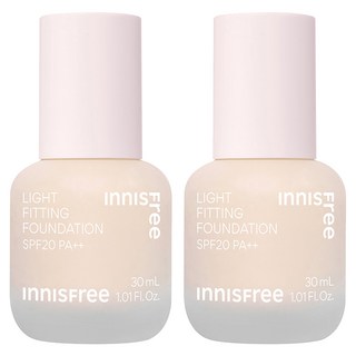 INNISFREE 輕薄透服貼粉底液 30ml, 17N Ivory, 2個