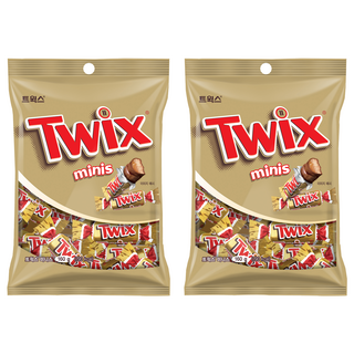 Twix 特趣 迷你焦糖夾心巧克力, 160g, 2包