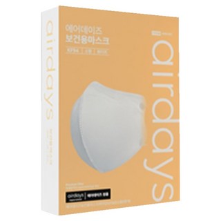 airdays 鳥嘴型口罩 S KF94，兒童適用，白色，50片/盒，有效阻擋細微粉塵，舒適透氣, 1盒