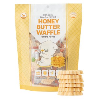 리스펫랩 허니버터와플 강아지 간식, 면역력 유지, 195g, 1개