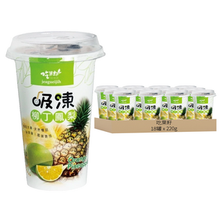 吃果籽 jeagueijih 果汁吸凍 柳丁鳳梨, 嚴選台灣在地水果, 220g, 18個