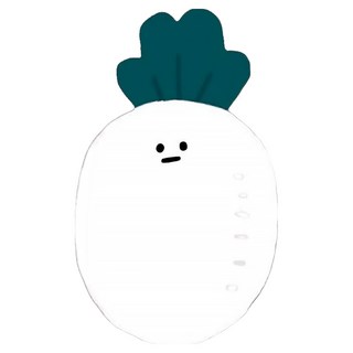 CCHING 青青文具 小呸角 磁吸式胸章,菜頭君, 壓克力材質, 鐵, 磁鐵, 1個