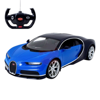 RASTAR 星輝 布加迪 Chiron 遙控車 1:14, 1個, 藍色 + 黑色