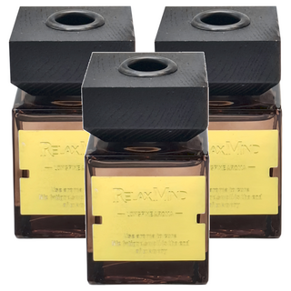 LONGFINE 朗氛 植物精油 高級木蓋無火香薰擺飾, 威斯汀白茶, 100ml, 3瓶