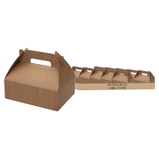 Indikay 牛皮手提禮物盒 大 23 x 17 x 18 cm 10入, 牛皮色, 10個