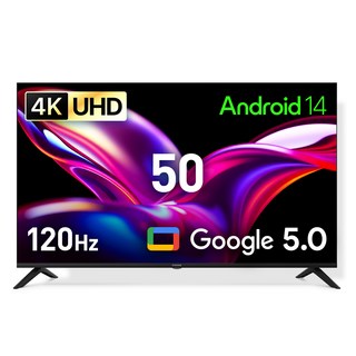 프리즘코리아 4K UHD 구글 5.0 AI DLG 120Hz 스마트TV, 127cm(50인치), CP50G5, 스탠드형, 고객직접설치