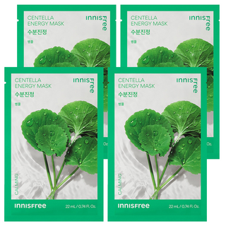 INNISFREE 台灣公司貨 我的真萃能量面膜 積雪草 22ml, 1片, 4個