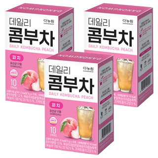 Danongwon 每日康普茶 蜜桃風味, 5g, 10條, 3盒