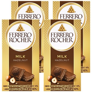 FERRERO ROCHER 金莎 金莎榛果碎牛奶巧克力片, 4盒, 90g