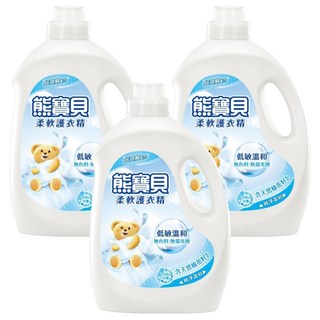Snuggle 熊寶貝 柔軟護衣精 7合1護衣 柔軟舒適 去除靜電 含消臭成分, 3.2L, 3桶