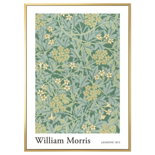 BOLUO GALLERY 菠蘿選畫所 William Morris 茉莉花 掛畫 BFSP3410G, 金色框