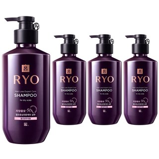 려 자양윤모 9EX 탈모증상전문케어 샴푸 중건성두피용, 400ml, 4개