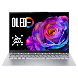 acer 宏碁 Swift Go 筆記型電腦 14吋 WUXGA 1920 x 1200 OLED 鏡面/Ultra 7 255H/Intel® ArcTM 140T GPU 原廠保固, 銀色, 1TB, 32GB, Windows 11, SFG14-74-79P0