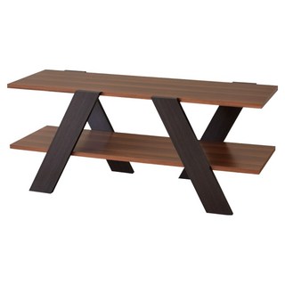 HOPMA 合馬家具 質感造型電視櫃 F-X115TKBK, 深柚木 + 黑胡桃