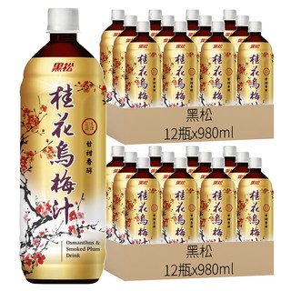 黑松 桂花烏梅汁, 980ml, 24瓶