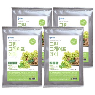 WITHGO 綠葡萄風味飲沖泡粉, 1kg, 1包, 4包