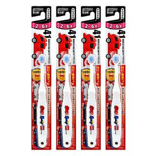 EBiSU 惠百施 TOMICA 兒童牙刷 造型牙刷 口腔清潔 2-6才, 顏色隨機, 1入, 4支