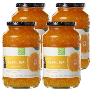 Cholocwon 濟州漢拏峰柑橘茶醬, 1kg, 1罐, 4罐
