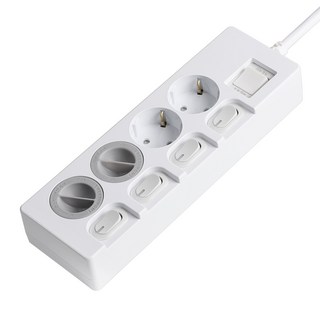 스윗홈 국내생산 과부하차단 개별스위치 절전 멀티탭 4구+안전커버 2p, 3m, 혼합색상, 1개