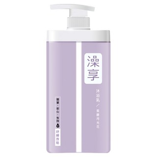 澡享 沐浴乳 紫藤月光花 成分天然 溫和不刺激肌膚, 1kg, 1瓶
