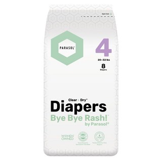 PARASOL Clear + DryTM 新科技水凝尿布 工藝升級版 4, 9~14kg, L, 8片