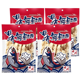 北海 鱈魚香絲 寬條, 80g, 4包