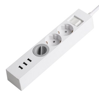 SWEET HOME 韓國製 附3個USB埠 過載保護 3孔延長線 + 安全蓋1入組, 1.5m, 1套