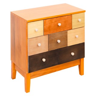 dayneeds 日需百備 靜木時光 8抽/抽屜櫃 整理櫃/置物櫃/電話櫃/木櫃, 8個, 自然拼木色