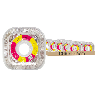 方形瓦斯爐防汙盤 爐架鋁箔墊 Set 10個, 24.5cm, 1組