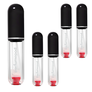 트라발로 퍼퓸팟 퓨어 펌핑식 충전 휴대용 향수공병 5ml, 블랙, 5개