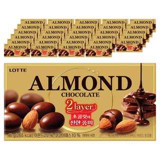 LOTTE 樂天 杏仁巧克力球, 46g, 40盒