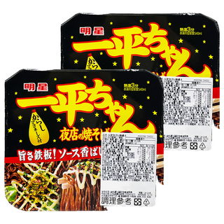 明星食品 一平 夜店炒麵 日式醬汁風味 速食麵, 2入