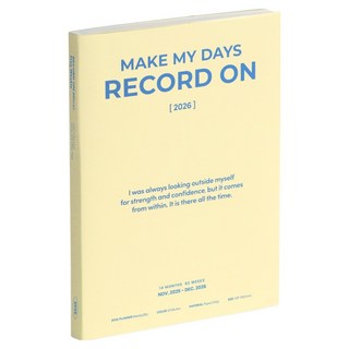 아이코닉 2026 레코드온 다이어리 프리위클리 B6 플래너 스케줄러, 01 BUTTER, 1개