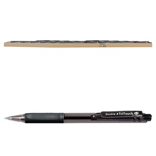 Double A 按壓式原子筆0.5mm, 黑色, 12支