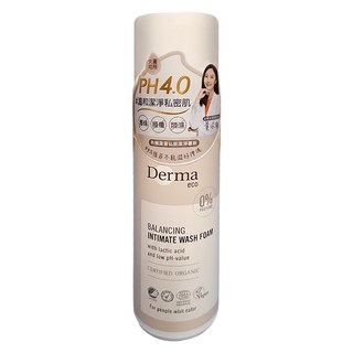 Derma Eco 有機平衡私密潔淨慕斯，乳酸，pH4.0, 150ml, 1瓶