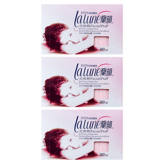 蘭韻 紙纖化妝棉，純紙纖維 質地柔軟 觸感舒適, 180片, 3盒