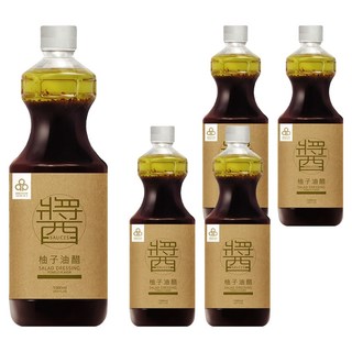開元食品 柚子油醋醬 純釀造 無添加防腐劑, 1L, 5瓶