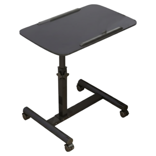 多功能可旋轉升降床邊桌 升級款, 純黑