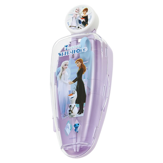 Skater ADXT1S 兒童右手學習筷 含收納盒 筷子140mm*1雙+收納盒136*65*45mm*1個, 冰雪奇緣 紫色, 1組