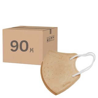 順易利 成人立體醫用口罩 細耳, 香草奶, 30片, 3盒