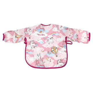 PUKU 藍色企鵝 長袖防水圍兜衣 柔軟棉質, 獨角馬, 1件