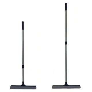 EDISH 伸縮柄玻璃清潔兩用刮刀組 25 x 95cm 輕鬆清潔高處玻璃, 黑色, 1組