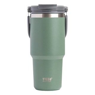 TYESO 泰碩 手提304不銹鋼水杯, 綠色, 750ml, 1個