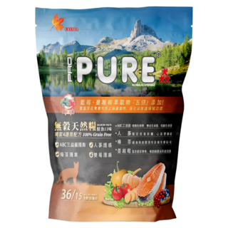 PURE 猋 全齡貓適用 無穀天然糧, 鮭魚, 1360g, 1包