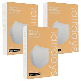 airdays 鳥嘴型口罩 S KF94 兒童口罩 舒適透氣 有效阻擋PM2.5, 白色, 3盒, 50片