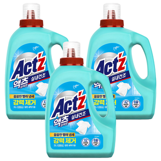 액츠 퍼펙트 실내건조 액상세제 본품, 3.2L, 3개
