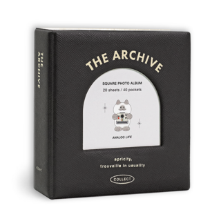 ICONIC Archive 拍立得方形相簿 Instax 照片簿, 04 深灰色, 20張