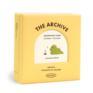 ICONIC Archive 拍立得方形相簿 Instax 照片簿, 01 卡士達黃色, 20張