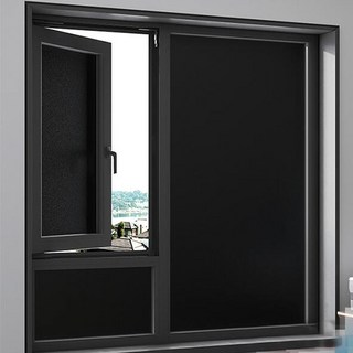 靜電磨砂 不透光防水玻璃貼 (寬度60cm), 黑色, 1捲